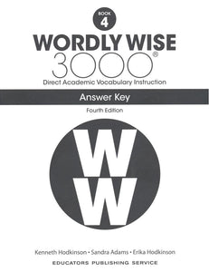 Wordly Wise 3000 Student Book 4 and Answer Key Set (4th Edition)