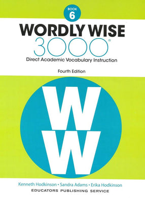 Wordly Wise 3000 Student Book 6 and Answer Key Set (4th Edition)