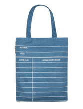 Load image into Gallery viewer, Library Card: Blue Tote Bag