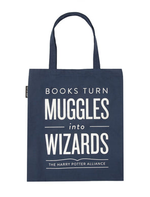 Books Turn Muggles into Wizards Tote Bag