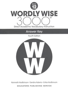Wordly Wise 3000 Student Book 12 and Answer Key Set (4th Edition)