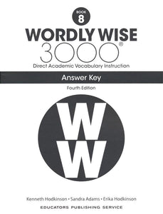 Wordly Wise 3000 Student Book 8 and Answer Key Set (4th Edition)